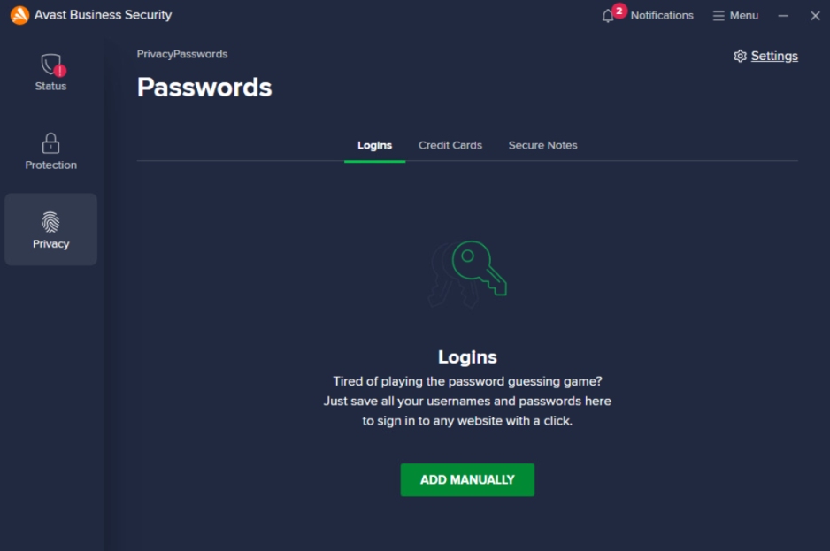 Password Manager (Avast Passwords)