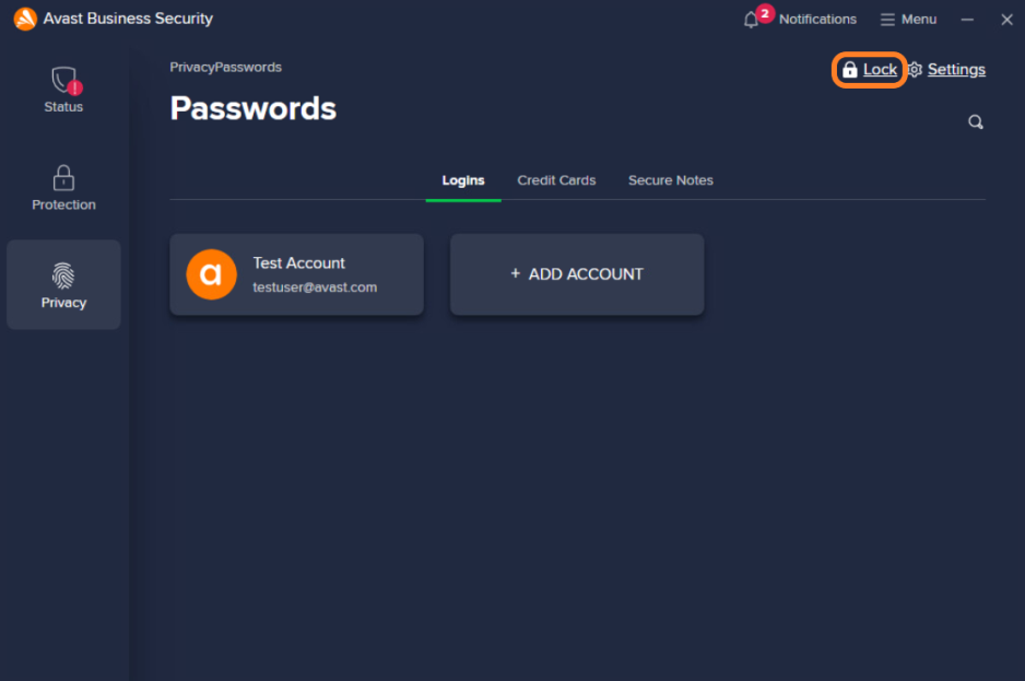 Password Manager (Avast Passwords)